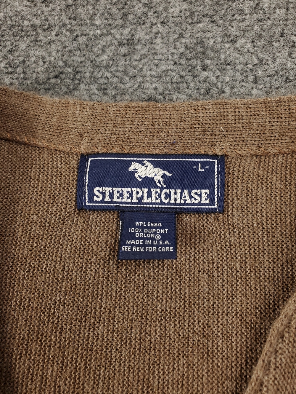 Vintage 80s 90s Steeplechase Cardigan Sweater Button Up Kurt Cobain Grunge Brown - Picture 3 of 7